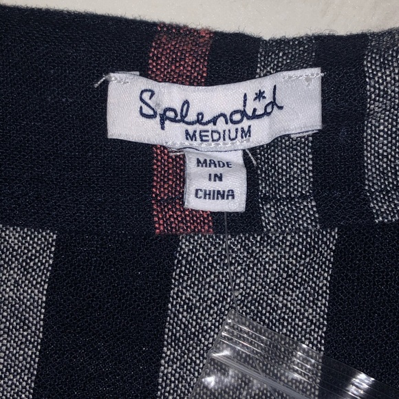 NWT! Splendid Jumpsuit. Striped Navy - Picture 4 of 6